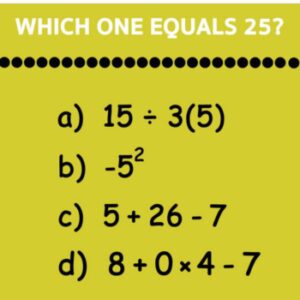 Which equation gives the correct answer?