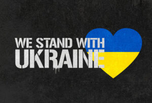 We stand with UKraine Spray painted 